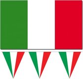 Italie vlaggen versiering profi-set binnen/buiten 3-delig - Landen decoraties voor Italiaanse fans/supporters