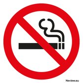 Sticker "Verboden te roken" - Voor binnen & buiten - Vierkant - 10x10 cm
