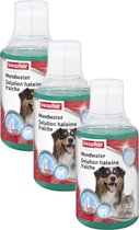 3x Bain de Bain de bouche Beaphar pour chiens et chats - Soins dentaires - 250ml