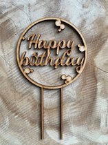 Cake topper Happy Birthday non traité - Anniversaire