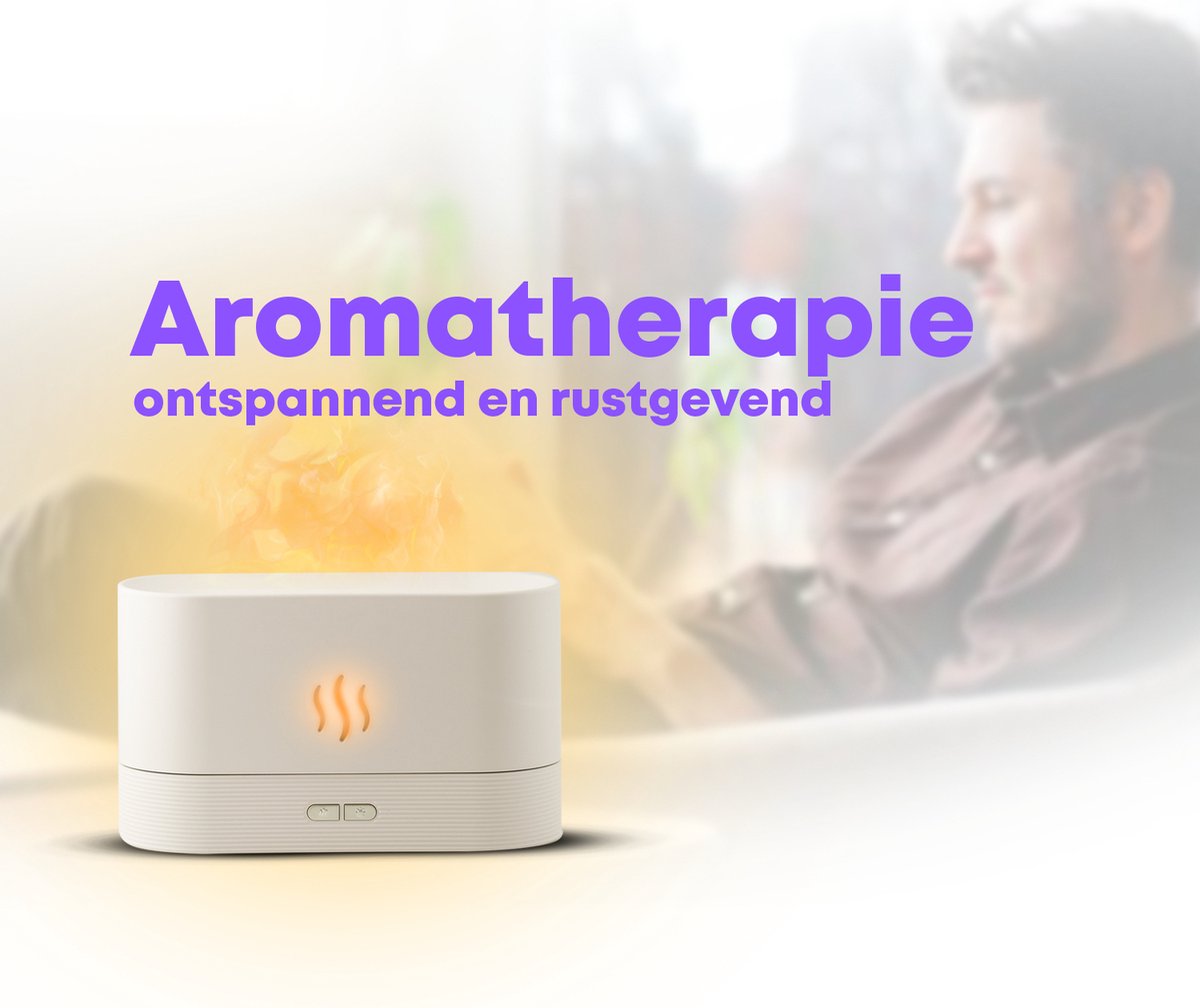 Etherische Olie Diffuser 150 Ml QKTYB Etherische Olie Diffuser – 7 Kleuren Vlammen, Timer, Afstandsbediening, Ideale Luchtbevochtiger Voor Slaapkamer Etherische Oliën Diffuser