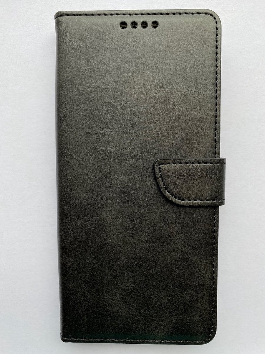 Samsung Galaxy A12 hoesje - Kunstleer Book Case – Zwart extra ruimte voor briefgeld