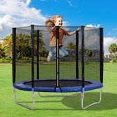 Bol.com Polaza®️ Trampoline - Trampoline Met Veiligheidsnet - Trampolines - Trampoline Met Net - Buiten Speelgoed - 140 cm - Blauw aanbieding