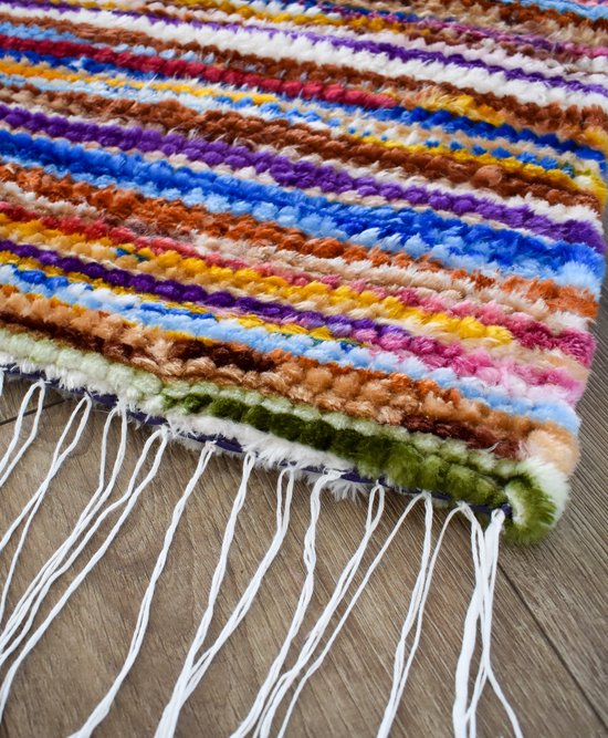 Kleurrijk vloerkleed - 150 x 80 cm Handgeweven tapijt - een originele aanwinst voor... | bol.com
