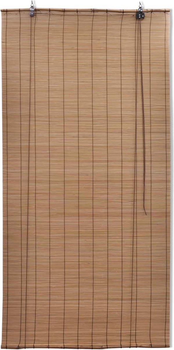 VidaLife Rolgordijn 140x220 cm bamboe bruin