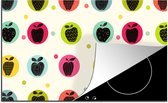 KitchenYeah® Inductie beschermer 91.2x52 cm - Appel - Stippen - Patroon - Kookplaataccessoires - Afdekplaat voor kookplaat - Inductiebeschermer - Inductiemat - Inductieplaat mat