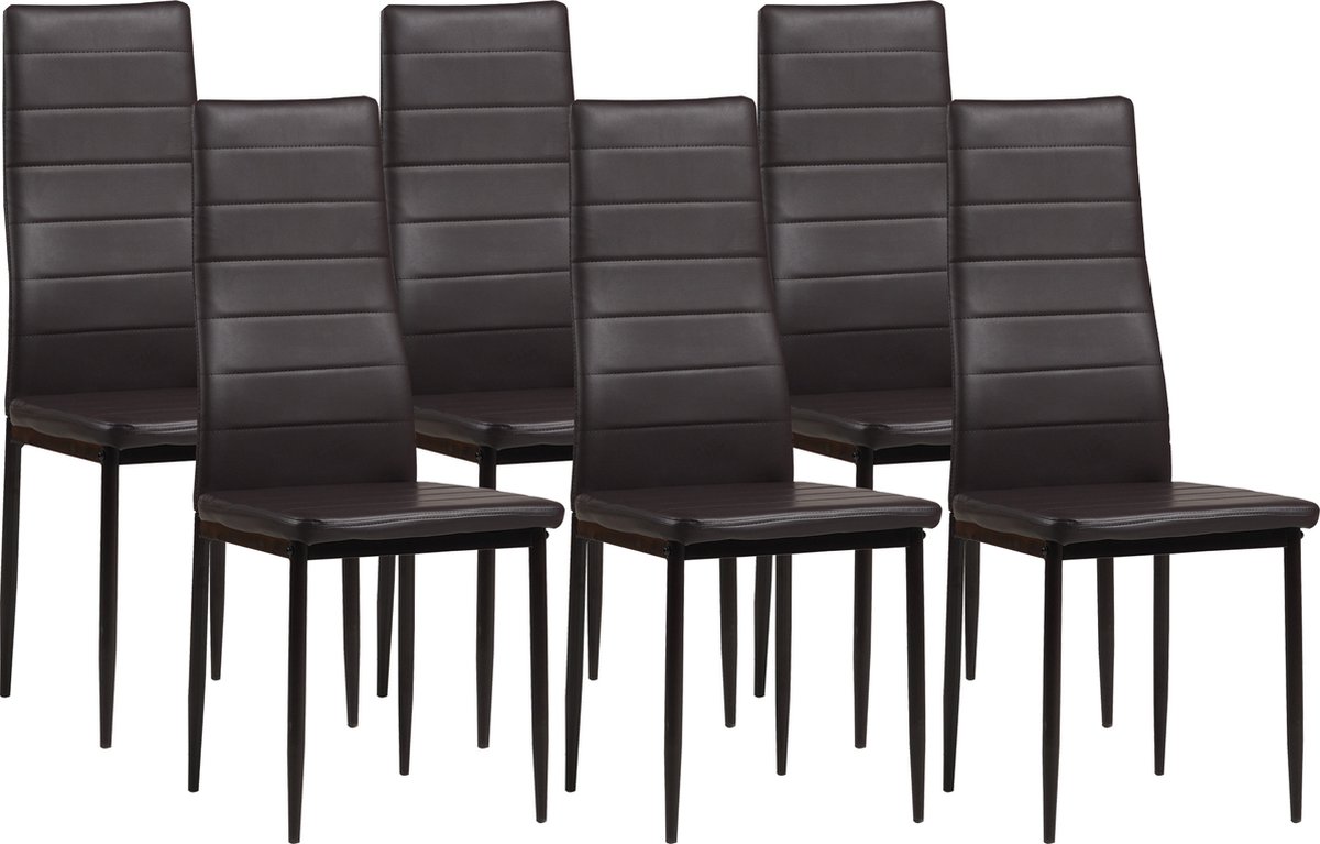 MILANO eetkamerstoelen in sets van 2 / 4 / 6, diverse Kleuren - Gestoffeerde stoel met kunstleer bekleding, Modern stijlvol design aan de eettafel - Keukenstoel of eetkamerstoel met hoog draagvermogen tot 110kg