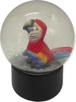 SID Collection - Sneeuwbol - Vogel - Papegaai - Ø10 cm - hoogte 13 cm - Rood