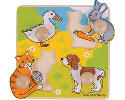 foto van Bigjigs mijn eerste noppenpuzzel - huisdieren