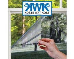 Zelfklevende Raamfolie met Spiegel effect zonwerend - Statisch | 0,5 x 2 meter Reflecterende Spiegelfolie - Zelfklevend - UV werende glas folie voor het raam