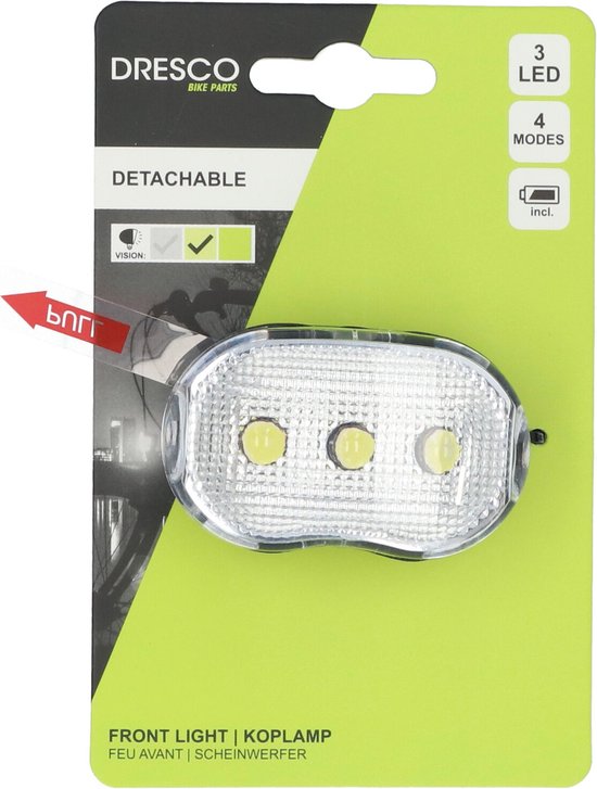 Dresco Fietsverlichting - Fietslamp Classic - LED Koplamp Zwart — afbeelding 5
