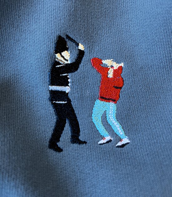 FC Kluif 'Bobby Hooligan' sweater blauw - Maat S / Small - Heren lifestyle trui - Katoen