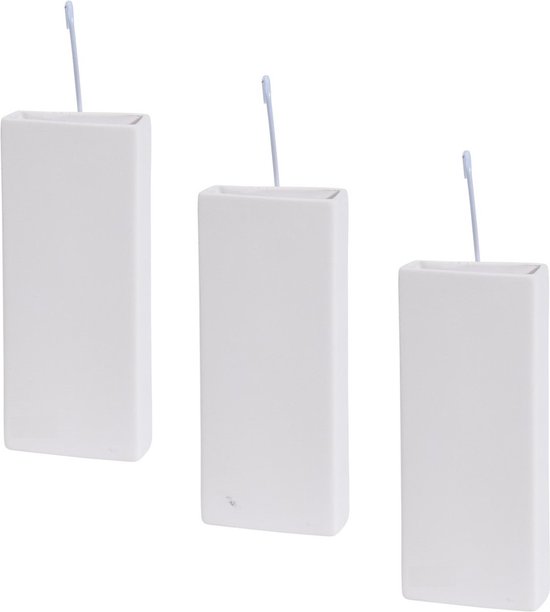 Waterverdamper radiator - Pakket van 4x stuks - wit - 20 cm - dolomiet/aardewerk - luchtbevochtiger - radiator bak