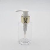 12 Pièces - Cylindre Distributeur de Savon - Transparent / OR - 100ml - Joli distributeur de savon que vous pouvez remplir avec du savon coloré pour les mains