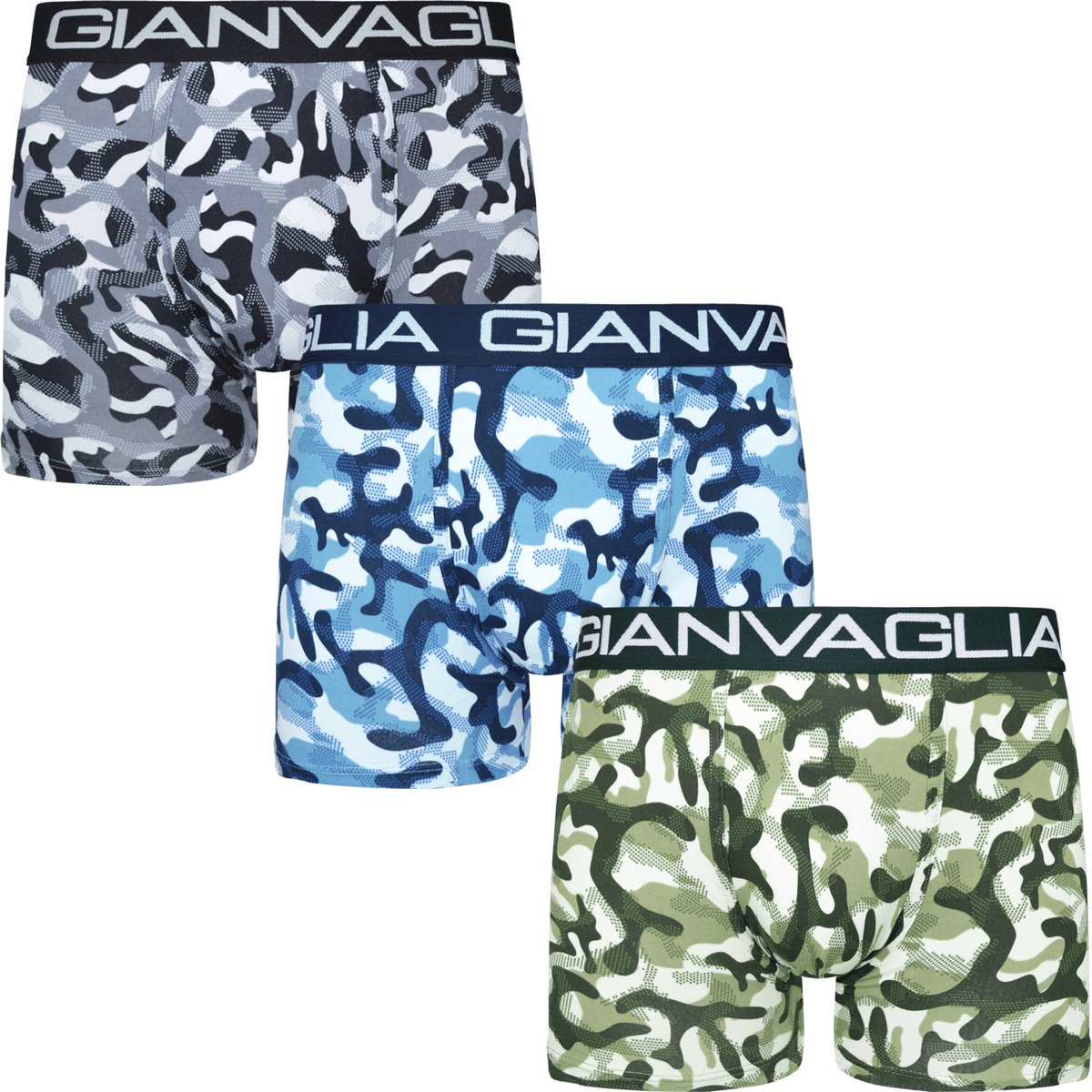 Gianvaglia Heren Boxershorts Katoen 5055 - 3-pak maat M