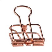 Metalen binderclips 19mm - Rosé goud - 25 Stuks - Ideaal voor het pimpen van foto's, kaartjes, doopsuiker, …