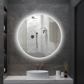 Sunlight - Miroir de salle de bain - 100cm - Rond - Tactile - Eclairage LED - Dimmable de 3000K à 6000K - Anti Condensation