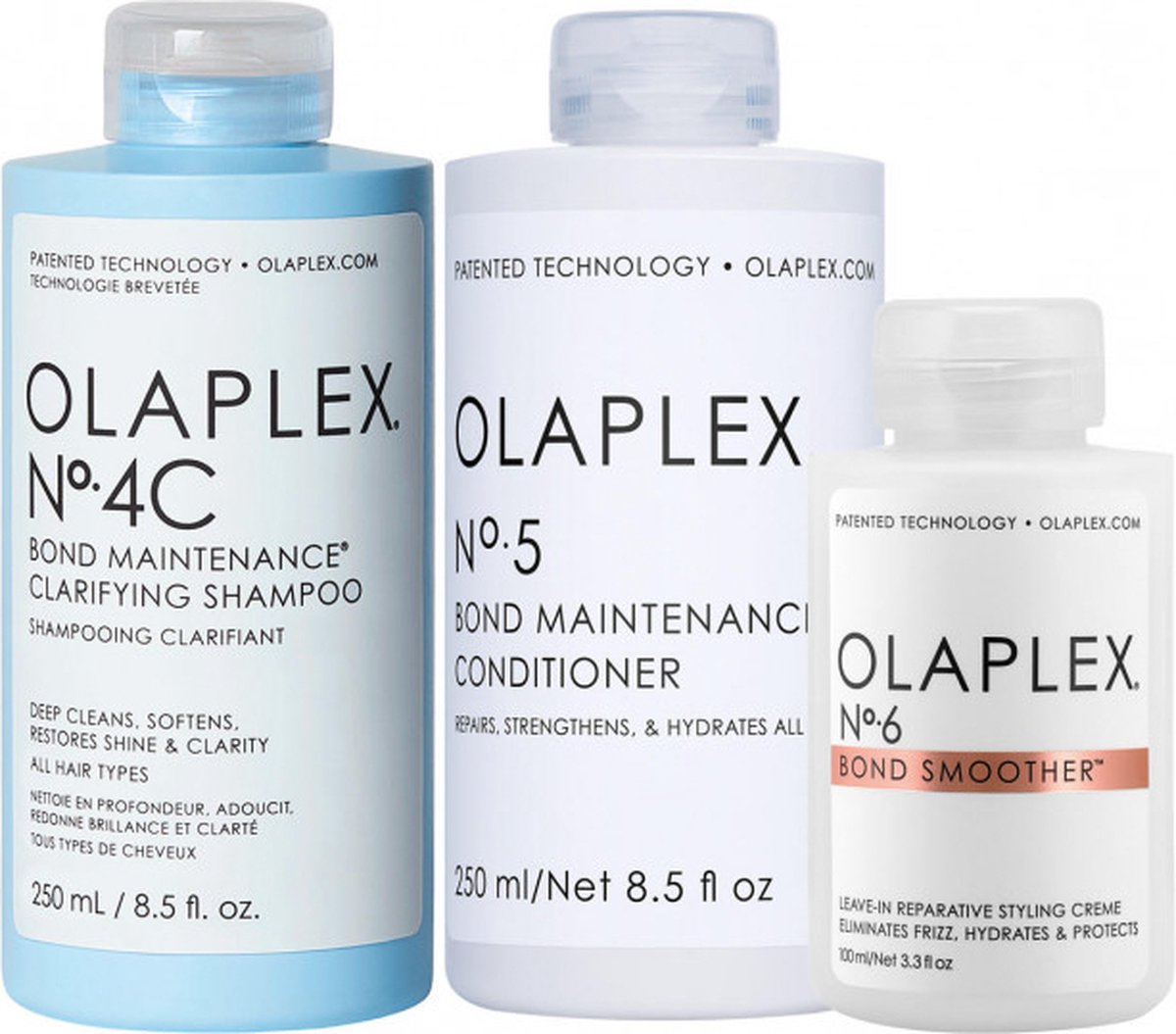 OLAPLEX Repair Set No.4C Shampoo + No.5 Conditioner + No.6 Leave In