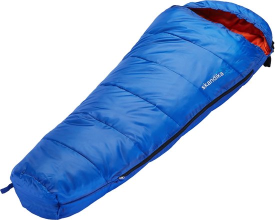 Skandika Vegas XXL Mummieslaapzak - Koppelbaar Met Polykatoen Voering, 3 Seizoenen Tot -12°C, Extra Groot 220x110 Cm Voor Camping & Outdoor