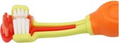 HD Shop -  tandenborstel voor honden - 3-voudige kop - oranje