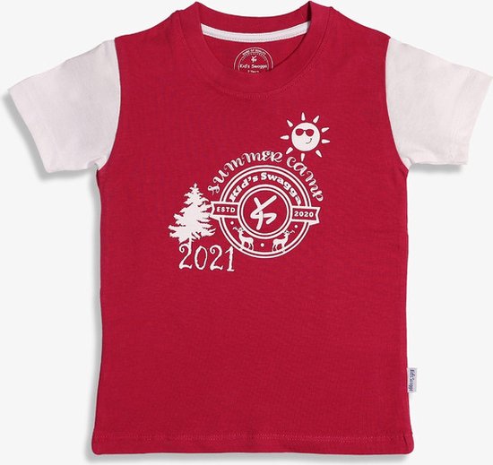 Comfort & Care Apparel | Rood Summercamp T-shirt | Baby | Maat 86