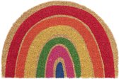 Hémisphère de tapis de noix de coco Relaxdays - paillasson noix de coco - arc-en-ciel - tapis de plain-pied - tapis de plain-pied à l'intérieur