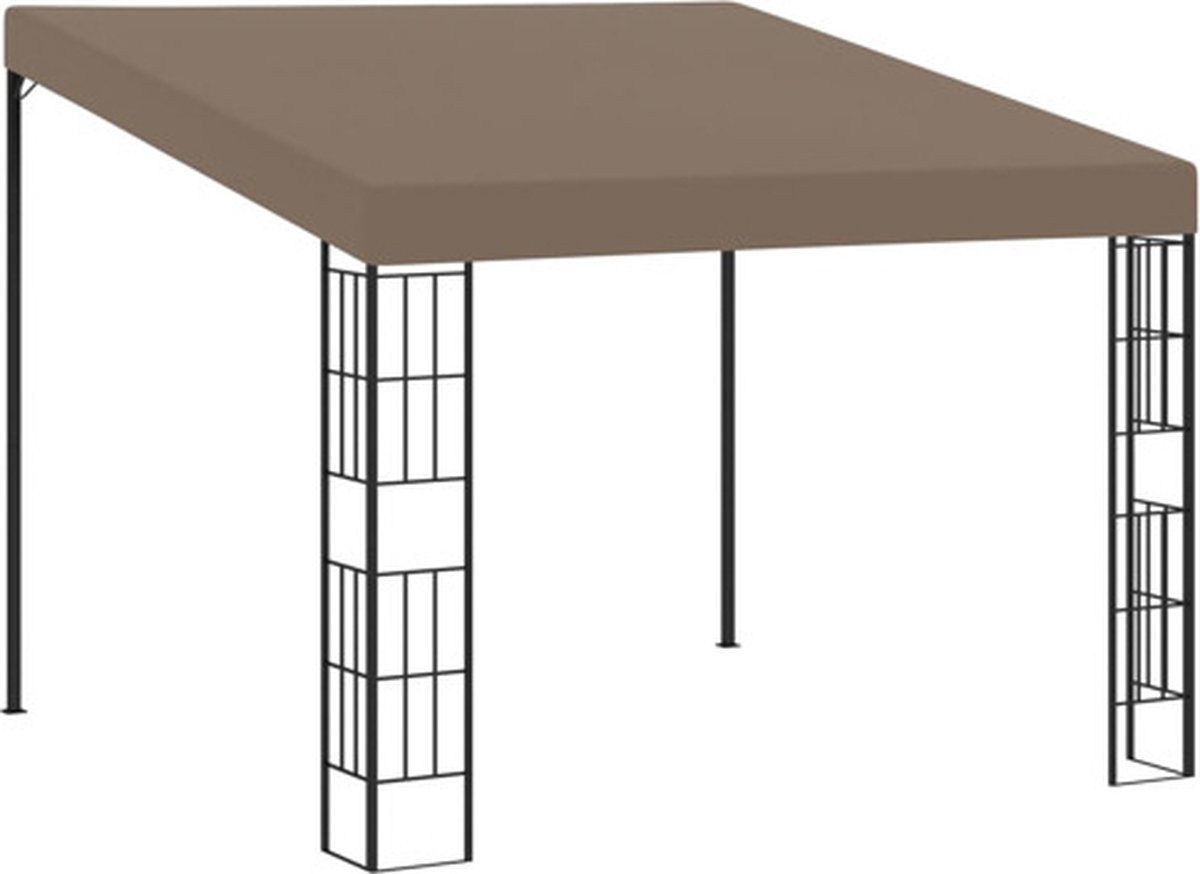 vidaXL-Wandprieel-3x3-m-stof-taupe