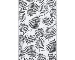vidaXL - Buitenkleed - ARAKIL - 190x290 - cm - PP - wit - en - zwart
