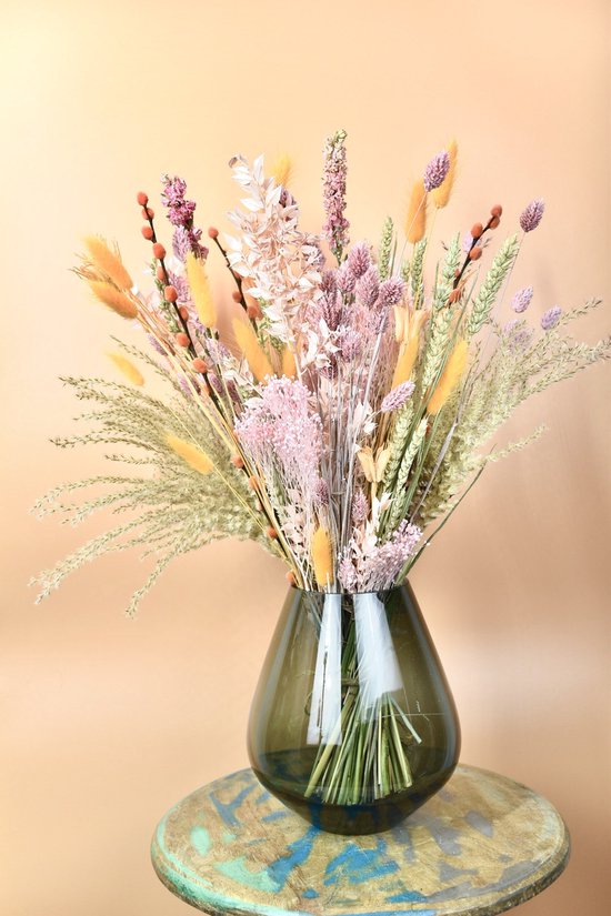 Bouquet de Fleurs séchées - Happy Mix - Bouquets séchés - 50 cm - Natuurlijk Bloemen