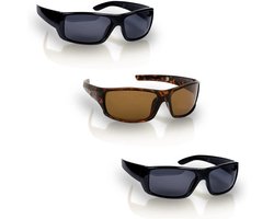 HD Polar View Zonnebril , 2x zwart, 1x bruin - Unisex - Gepolariseerde Zonnebril - met 1x hardcover opberghoesje
