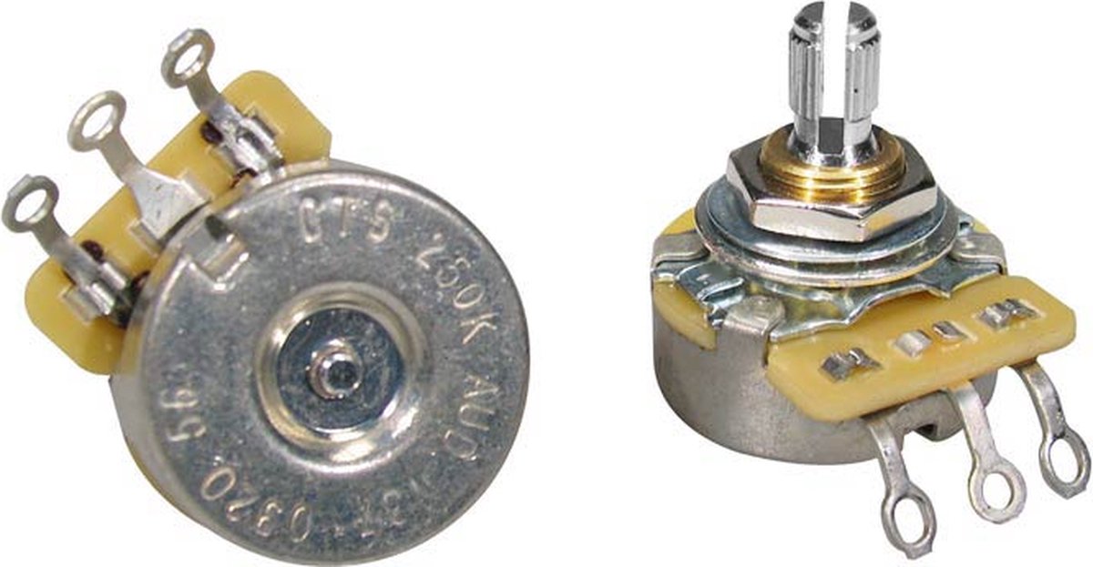 CTS USA 250K audio potentiometer, short bushing .250