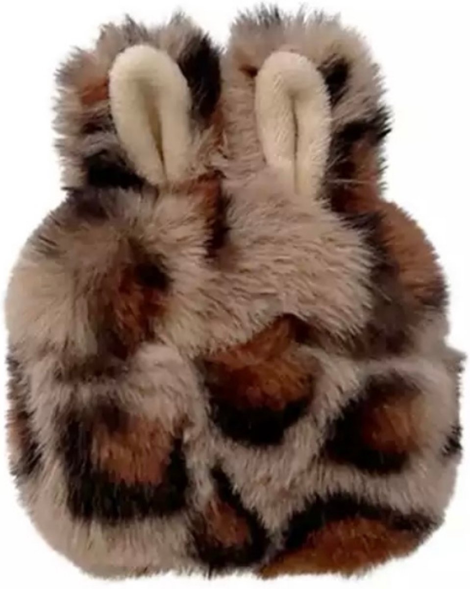 Casies Bunny Apple AirPods 3 case - Panterprint - konijnen hoesje softcase - Pluche / Fluffy