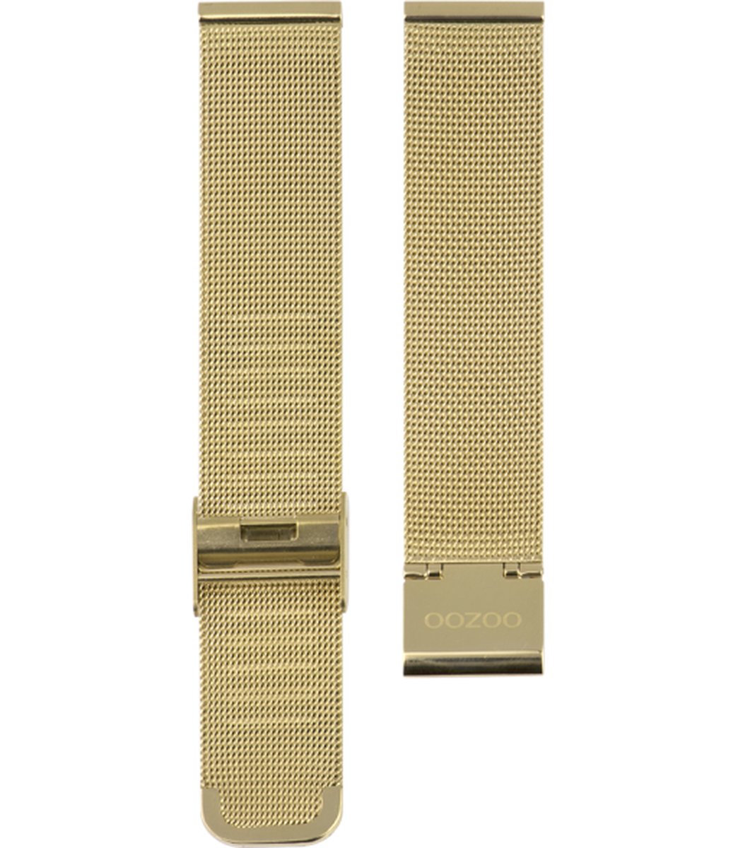 OOZOO horlogeband Milanees-Mesh edelstaal goudkleurig 24mm
