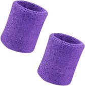 MJ Sports Premium Wristbands Purple - Bandeaux absorbants 2 Pieces - Wristbands Unisex 11 cm