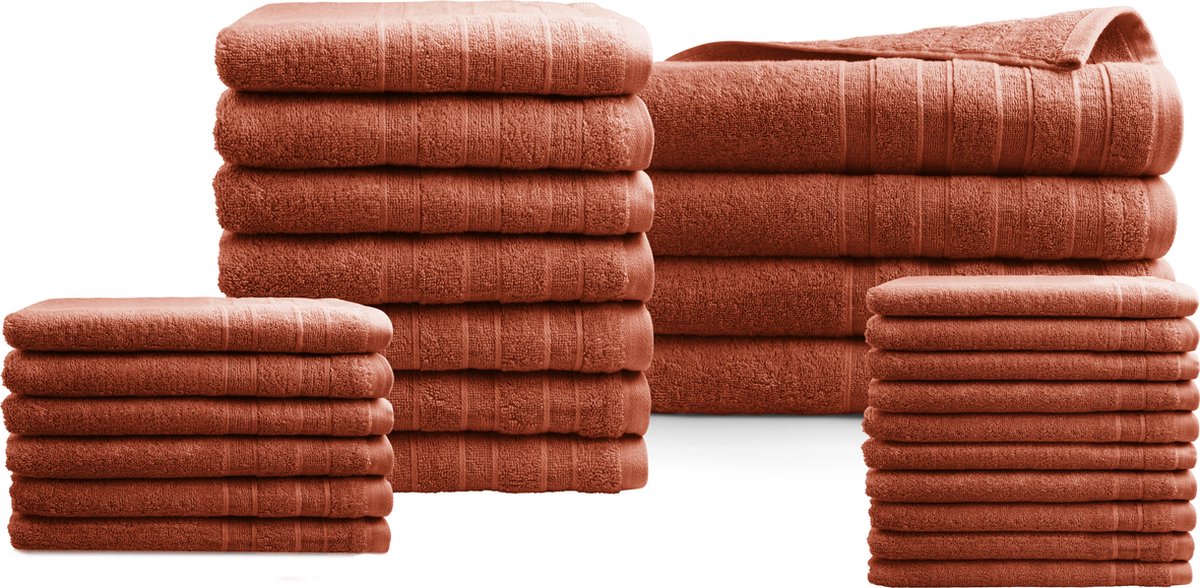 Seashell Luxor Handdoek Set 550 gram/m2 100 gekamde katoen