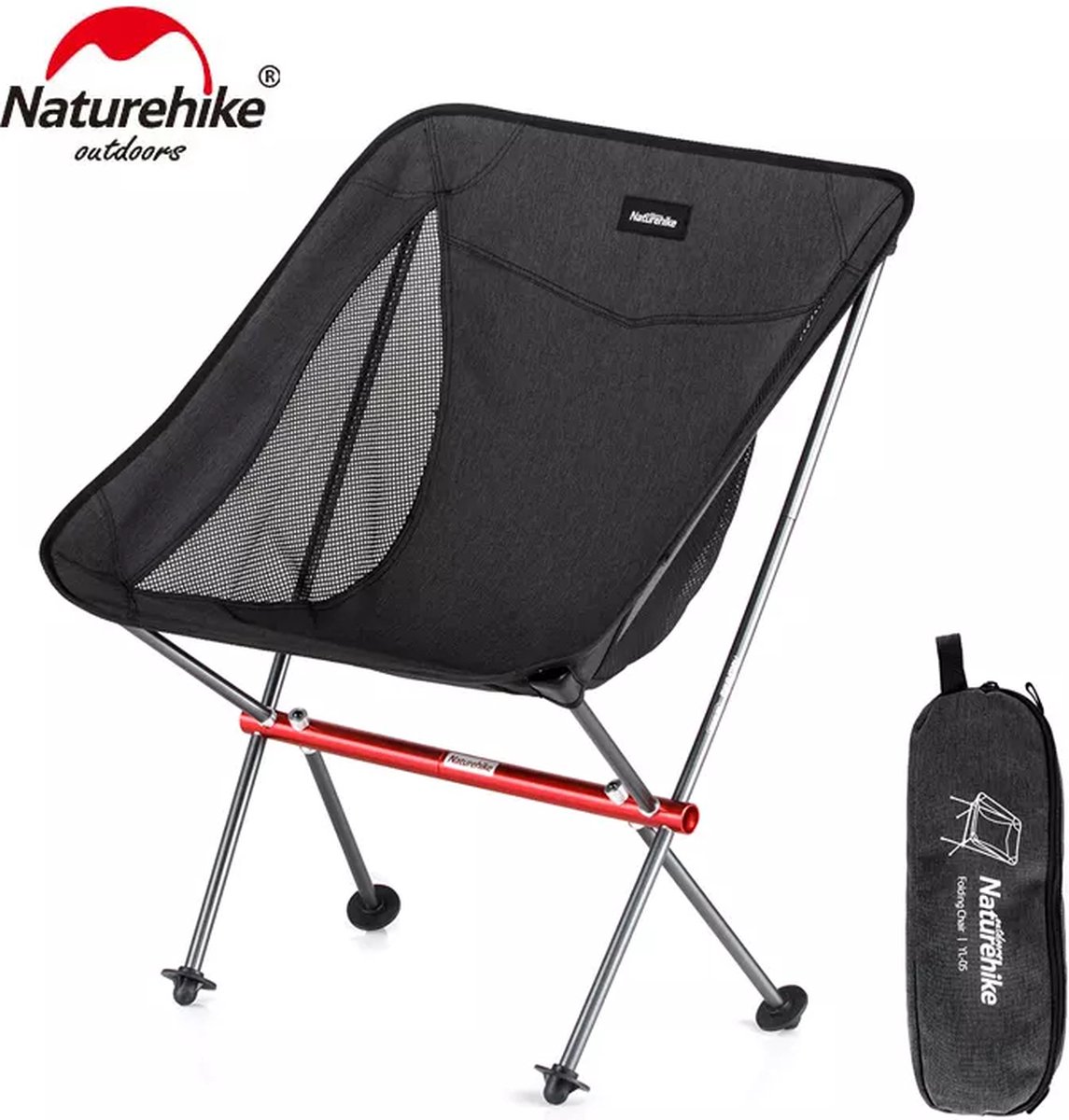 Naturehike® Campingstoel - 600D Cation - Opvouwbaar & Inklapbaar - Lichtgewicht - Vouwstoel - Outdoor stoel - Hiking & Wandelen