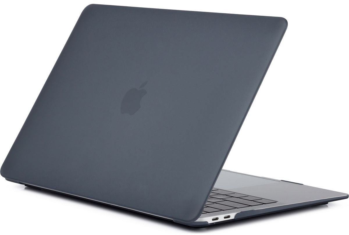 Mobigear Laptophoes geschikt voor Apple MacBook Air 13 Inch (2018-2020) Hoes Hardshell Laptopcover MacBook Case | Mobigear Matte - Zwart - Model A1932 / A2179 / A2337