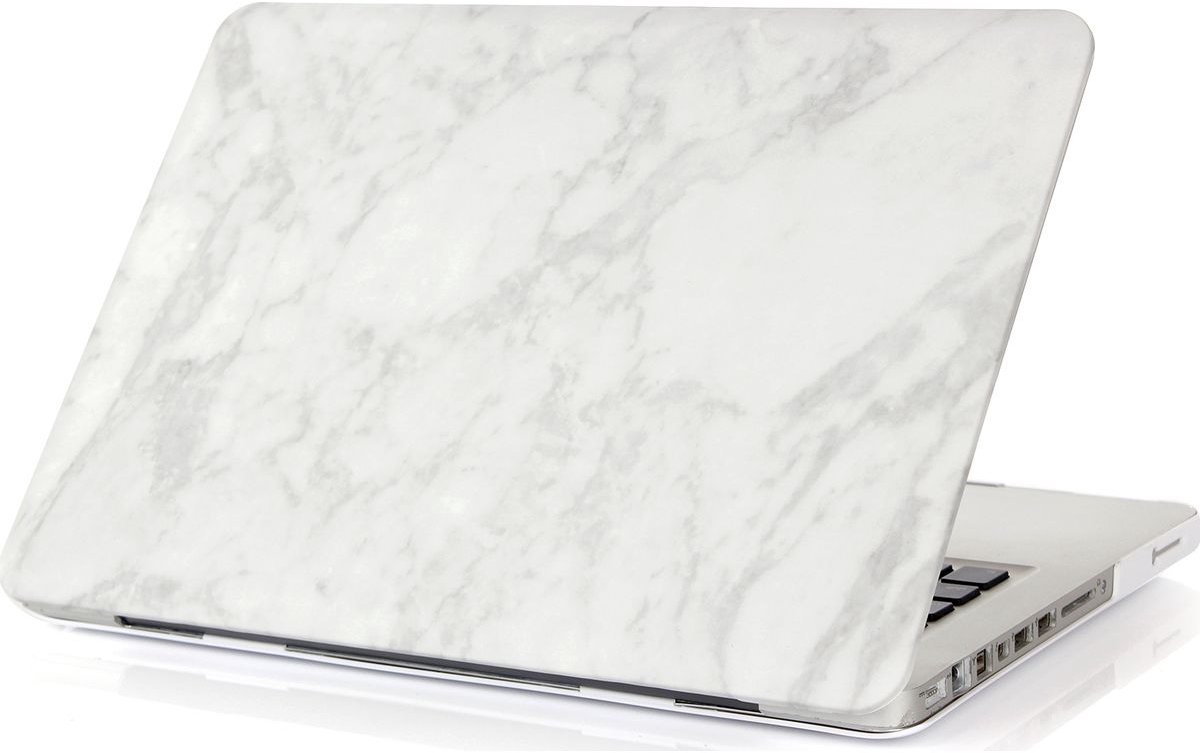 Mobigear Laptophoes geschikt voor Apple MacBook Pro 13 Inch (2008-2012) Hoes Hardshell Laptopcover MacBook Case | Mobigear Marble - Grijs - Model A1278