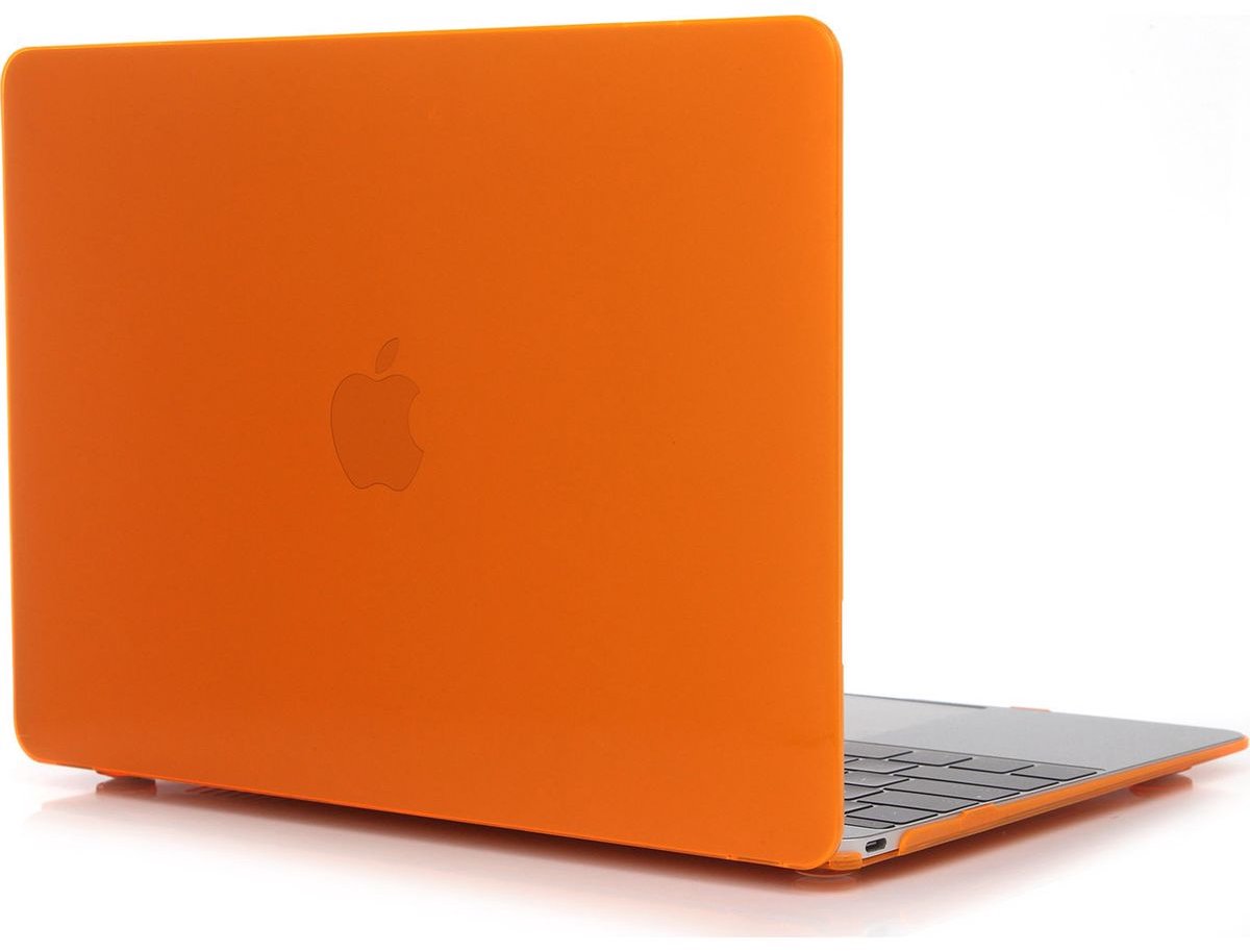 Mobigear Laptophoes geschikt voor Apple MacBook 12 Inch (2015-2017) Hoes Hardshell Laptopcover MacBook Case | Mobigear Glossy - Oranje - Model A1534