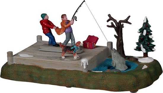 Lemax - Too Big A Catch, B/o (4.5v) - Kersthuisjes & Kerstdorpen