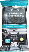 Schoonmaakdoekjes auto interieur - autodoekjes voor binnen - 40 doekjes - citroengeur
