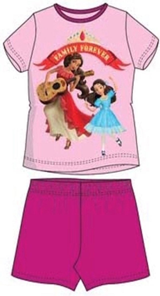 DISNEY Elena Avalor - Shortama - Kleur Roze Fuchsia - Maat 116 cm