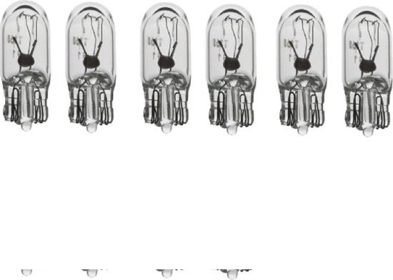 6 stuks steeklampje 5w 12 volt / wit, T10, W5W | bol.com