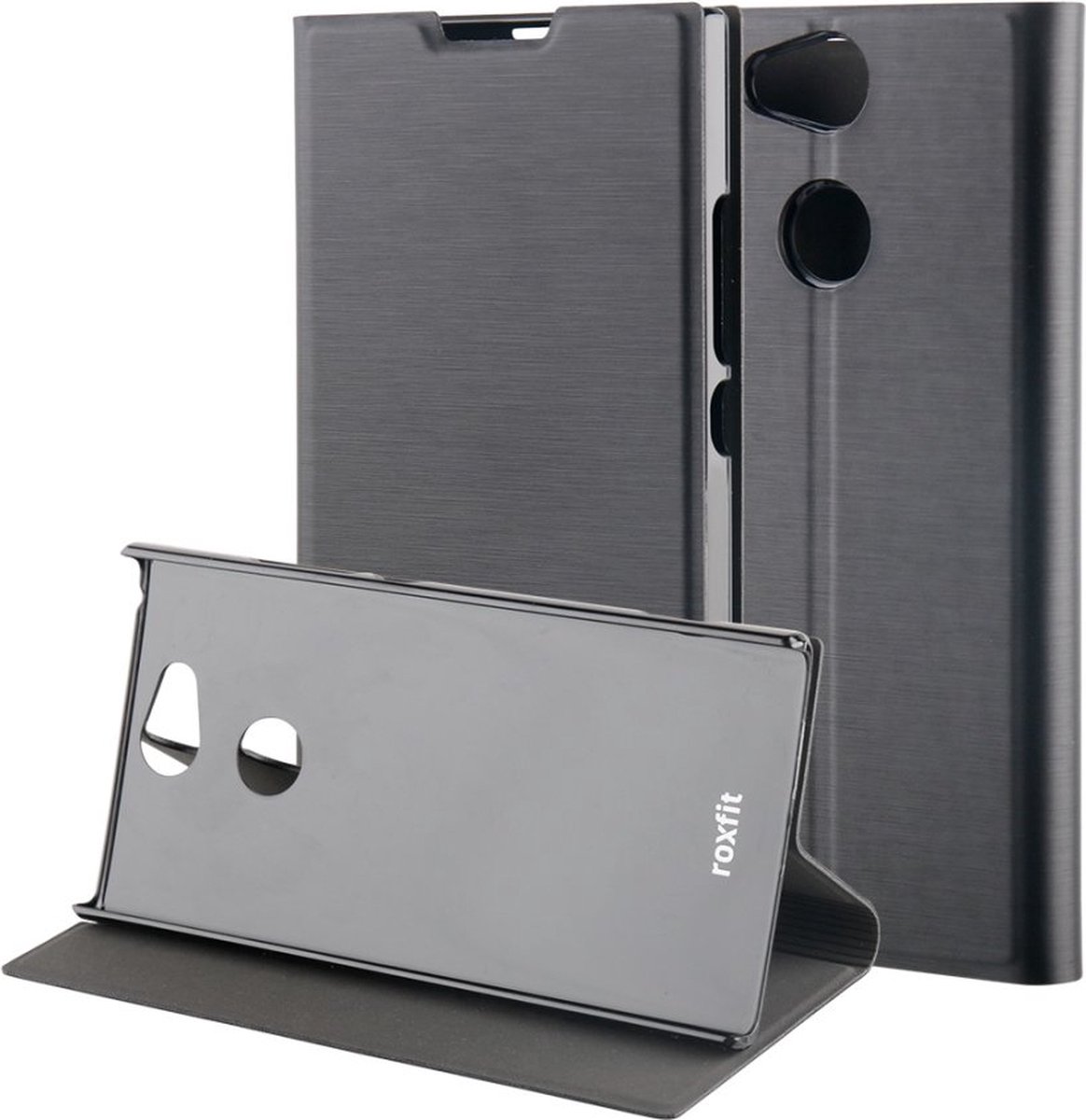 Roxfit Standing Book Case voor Sony Xperia XA2 Ultra - Zwart