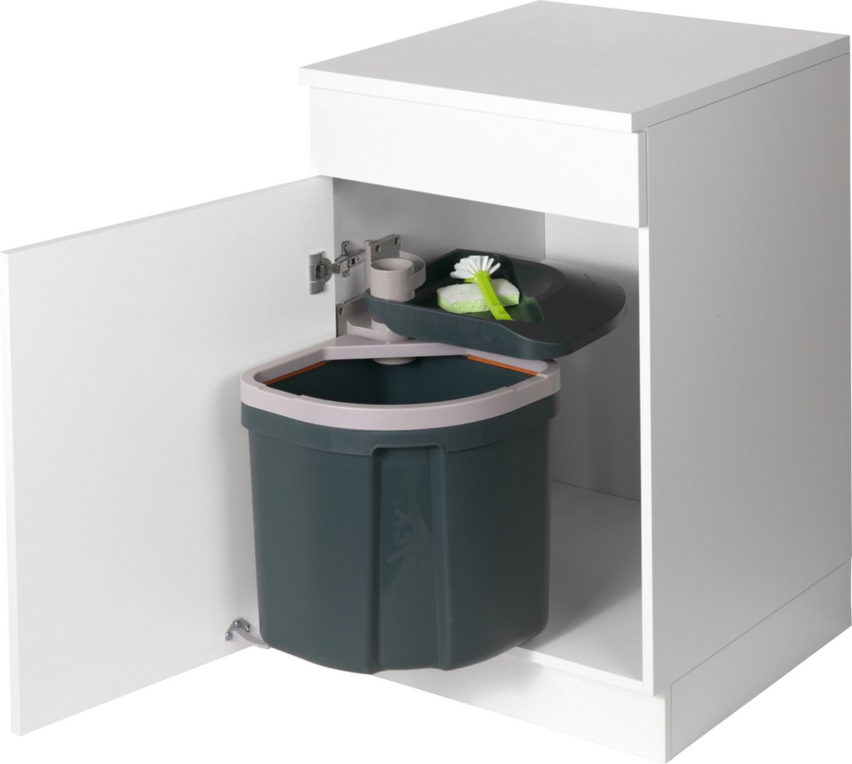 Mullex EURO Flex- Inbouw Afvalemmer - 39liter - geschikt voor draaideur