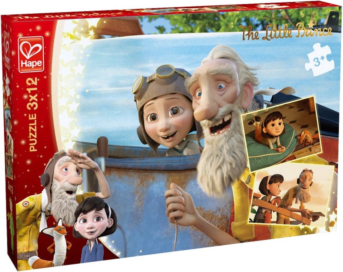 Hape Legpuzzel De Kleine Prins - Dagdroom 3 Puzzels 12 Stukjes