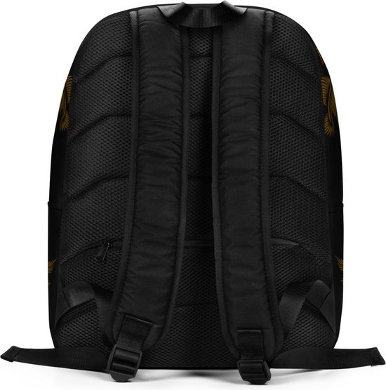 Sac à dos avec poche avant - design - Lines 4 Peace - compartiment pour ordinateur portable 15 pouces - unisexe - déperlant - poche arrière cachée - 20L - noir marron noisette