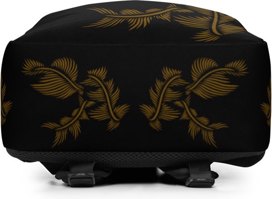 Sac à dos avec poche avant - design - Lines 4 Peace - compartiment pour ordinateur portable 15 pouces - unisexe - déperlant - poche arrière cachée - 20L - noir marron noisette
