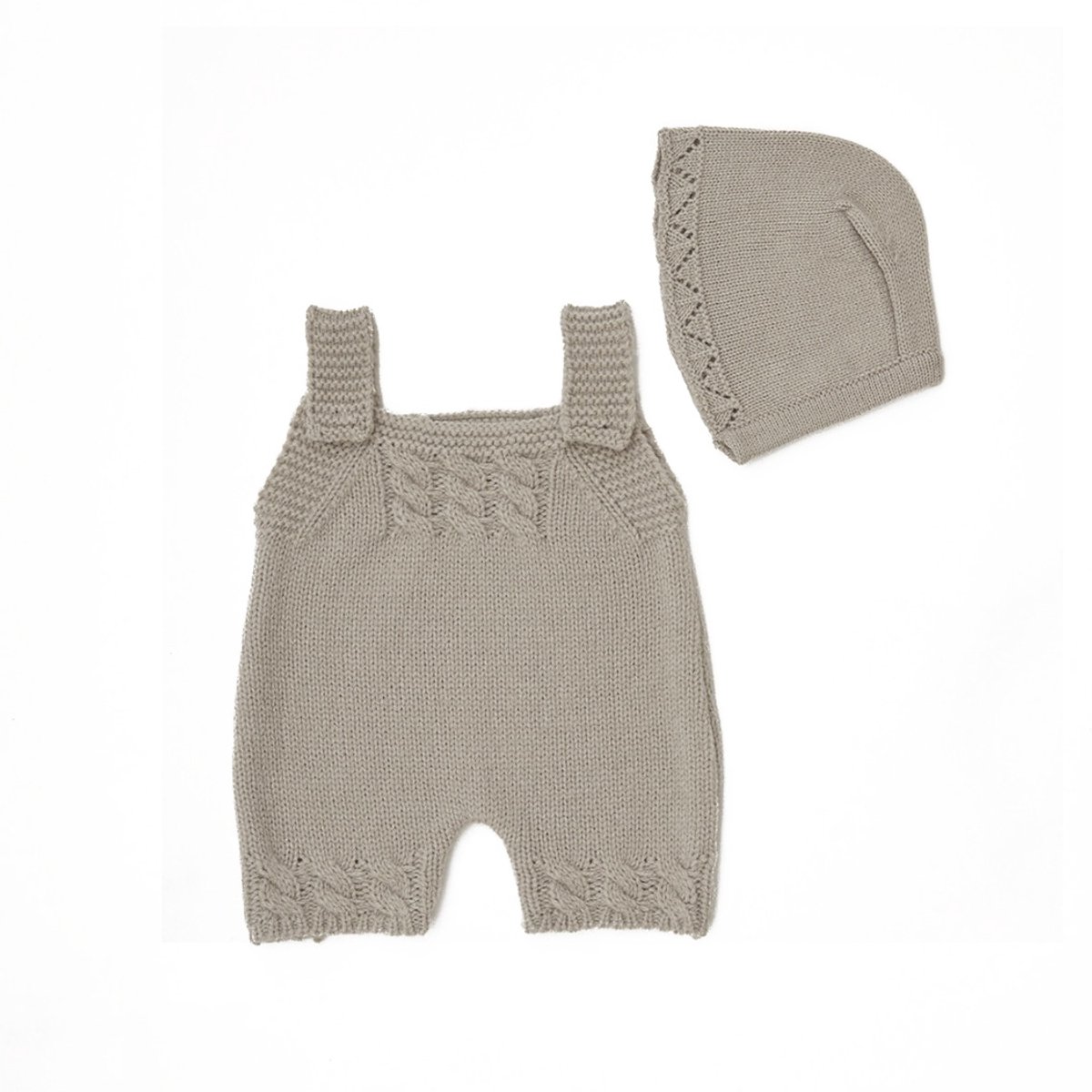 Byastrup Poppenkleding Boxpakje Met Muts 35 Cm Taupe
