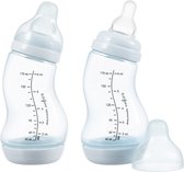 Difrax Babyfles 170 ml Natural - S-fles - Anti-Colic - Lichtblauw - 2 stuks